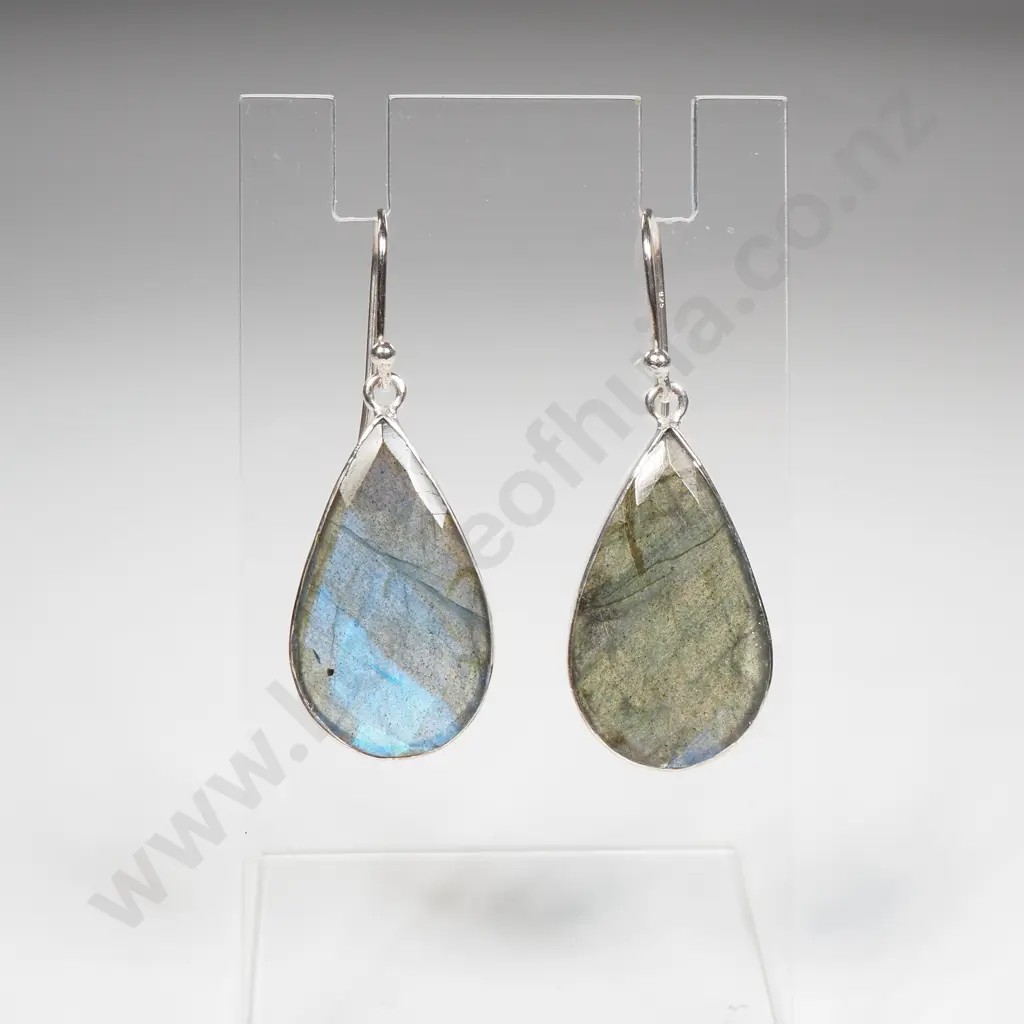 Sterling Silver Labradorite Earrings Image 1++