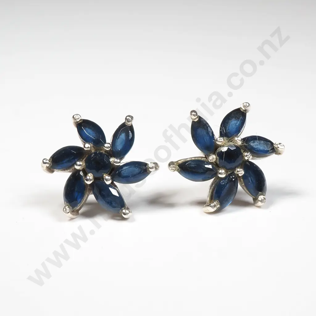 Sterling Silver Lolite Stud Earrings Image 1++