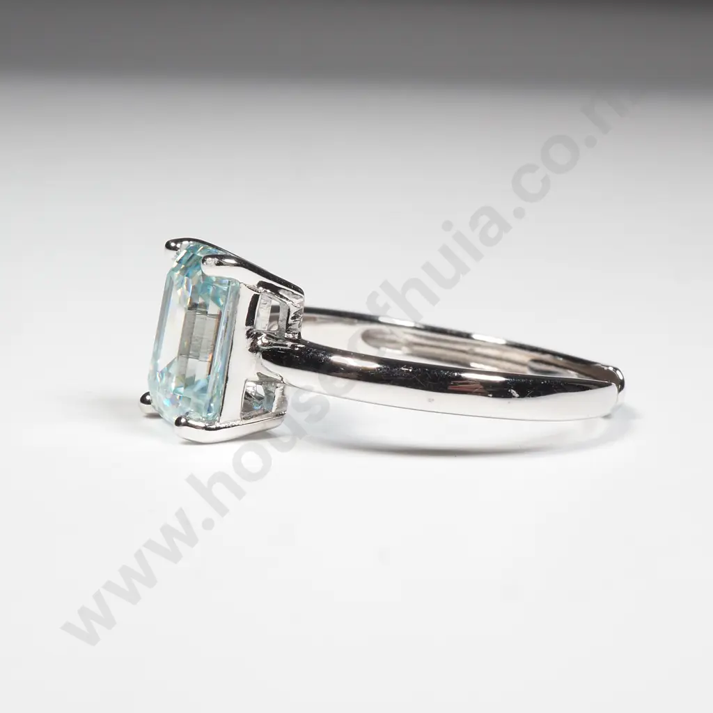 Adjustable Sterling Silver Moissanite Ring Image 1++