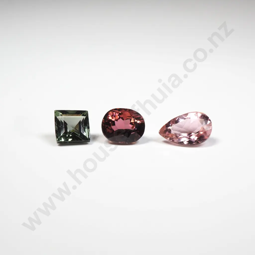 Three Loose Tourmaline Stones Image 1++