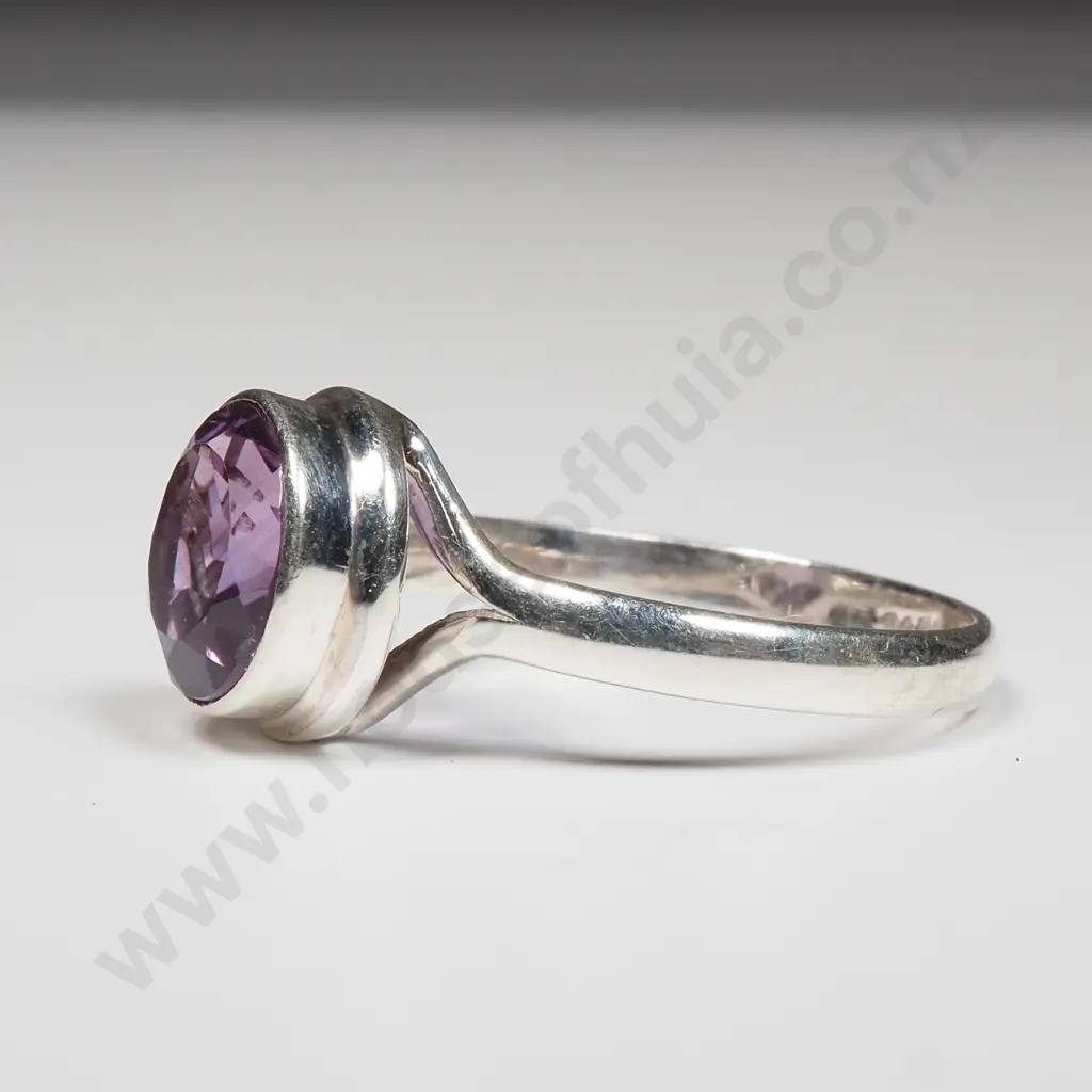 Sterling Silver Amethyst Ring Image 1++