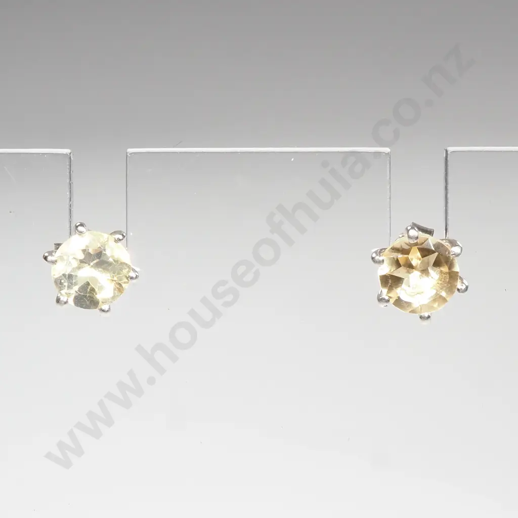 Sterling Silver Citrine Studs Image 1++