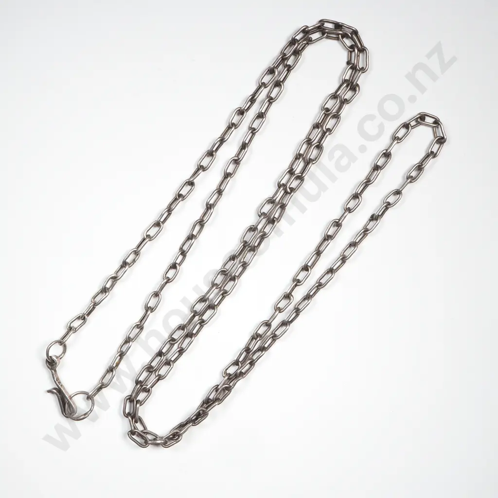 Sterling Silver Elongonated Link Necklace Image 1++
