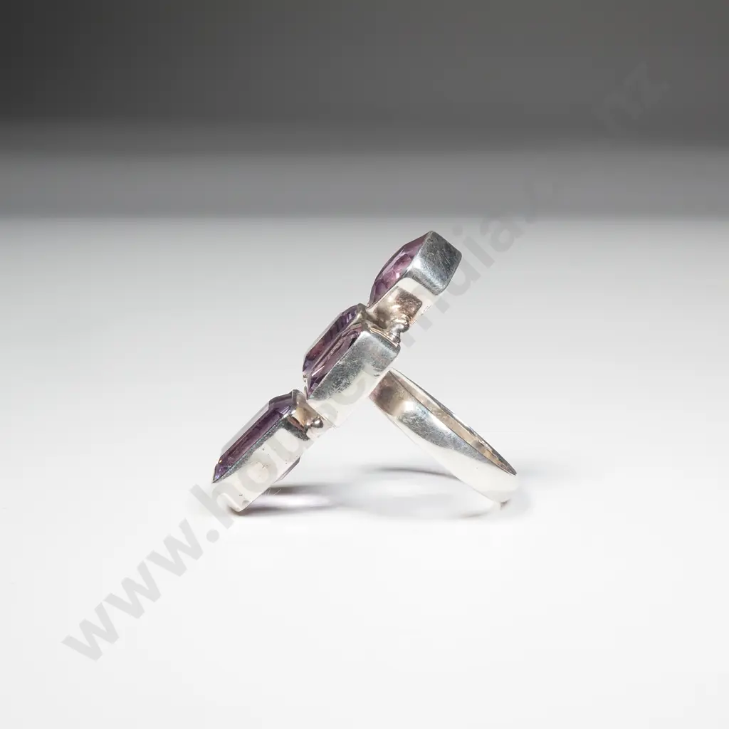 Sterling Silver Amethyst Ring Image 1++