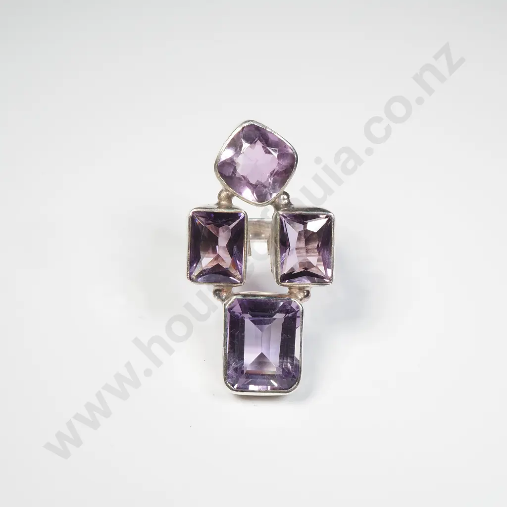 Sterling Silver Amethyst Ring Image 1++