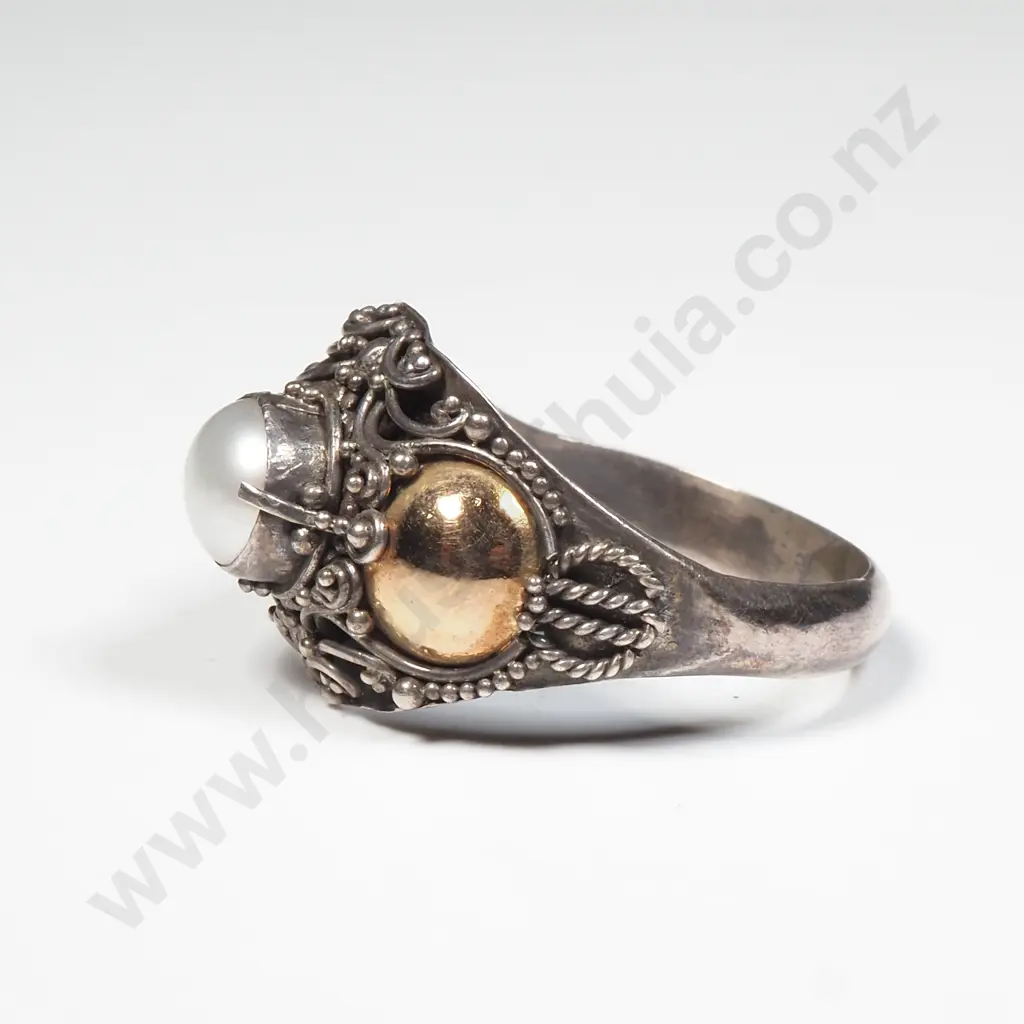 Sterling Silver Pearl Ring Image 1++