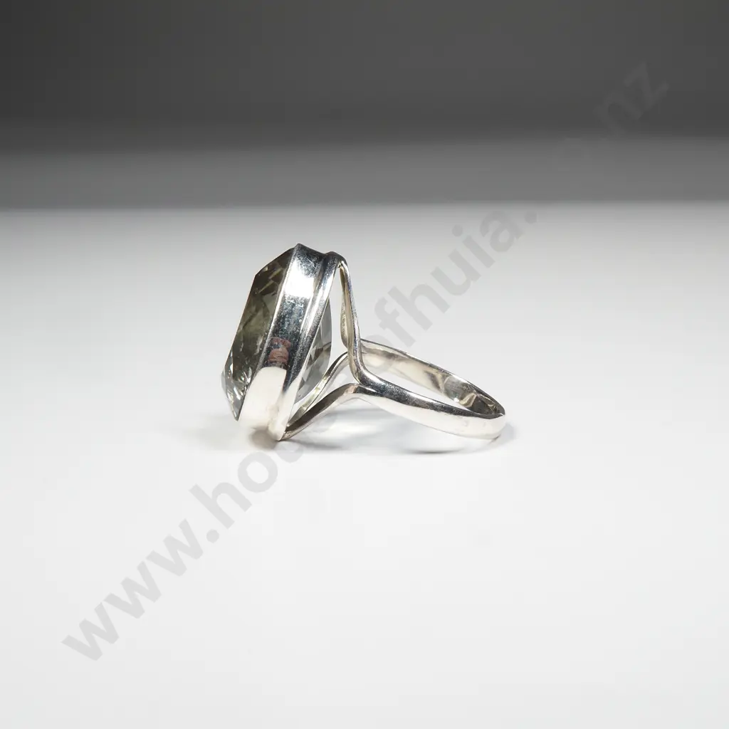 Sterling Silver Green Amethyst Ring Image 1++
