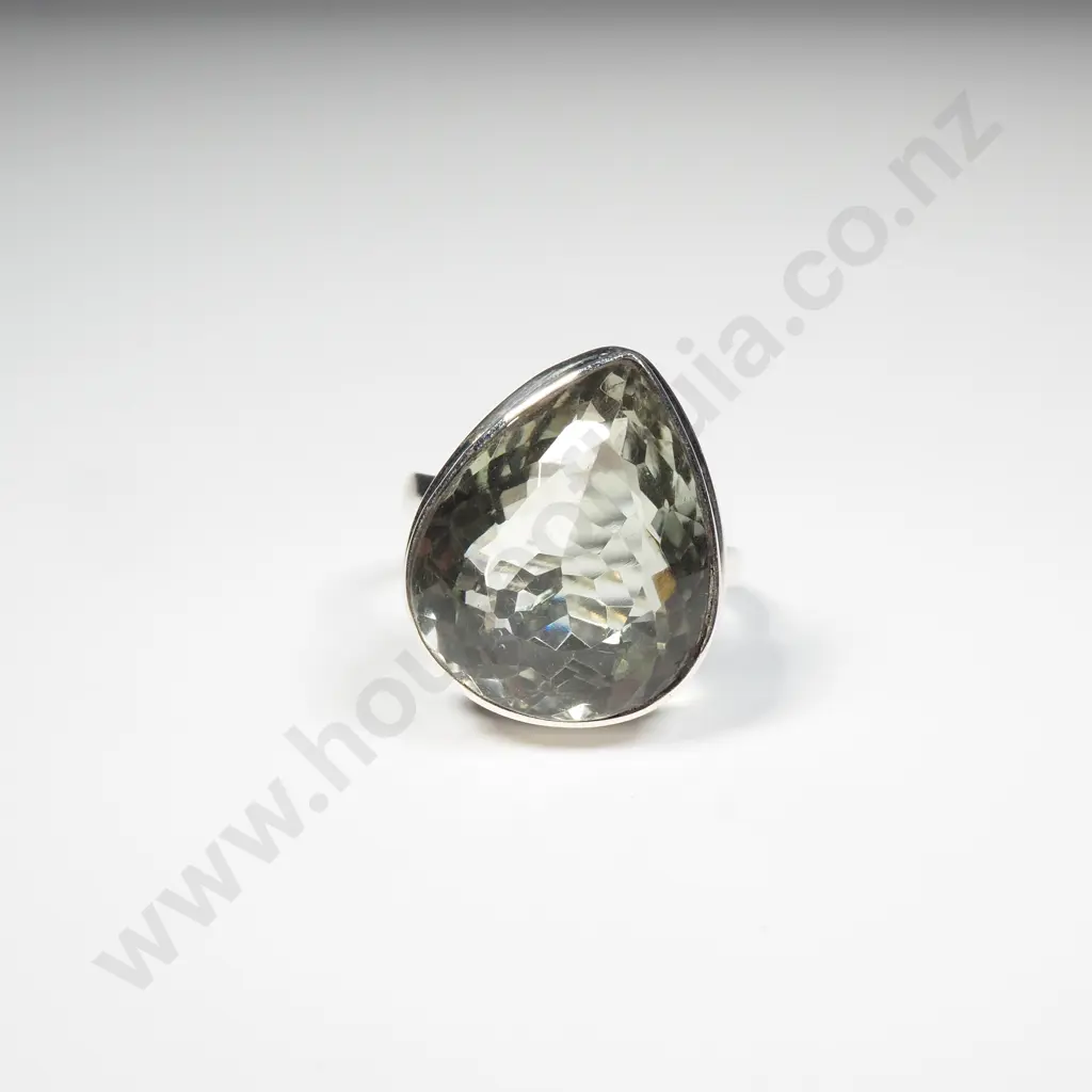 Sterling Silver Green Amethyst Ring Image 1++