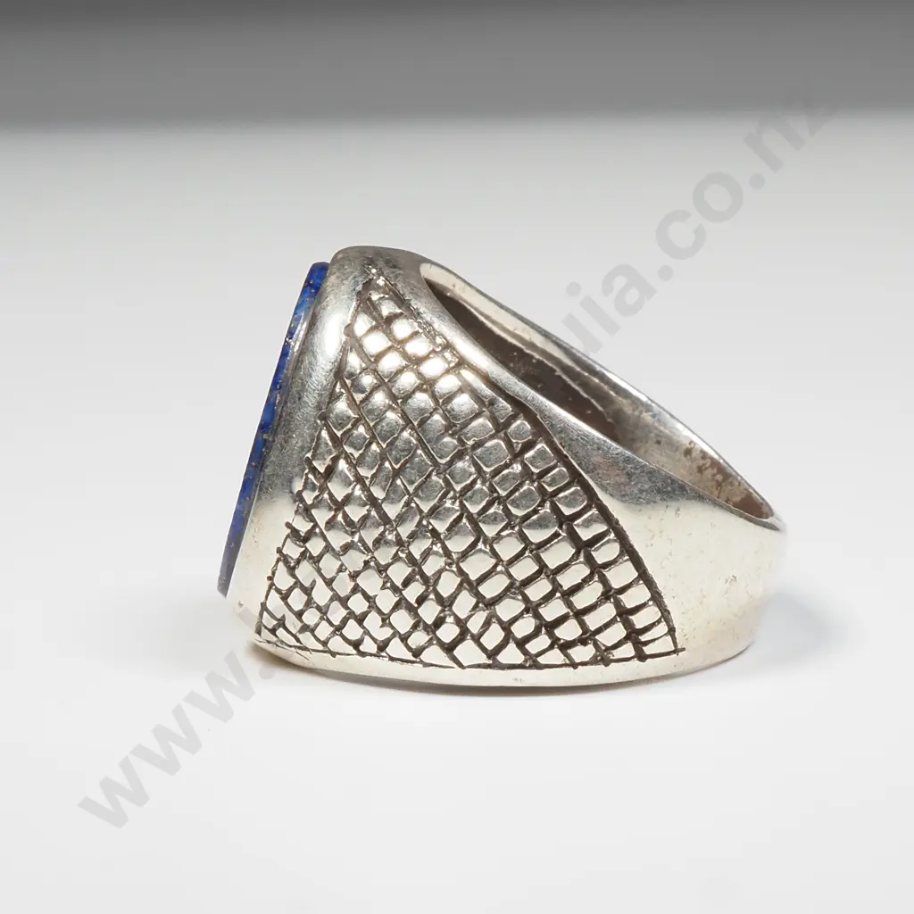 Sterling Silver Tibetan Lapis Lazuli Ring Image 1++