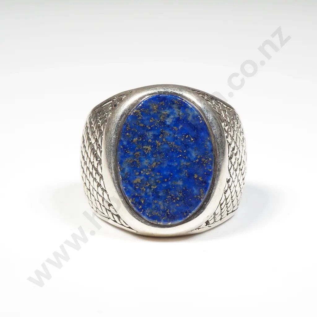 Sterling Silver Tibetan Lapis Lazuli Ring Image 1++
