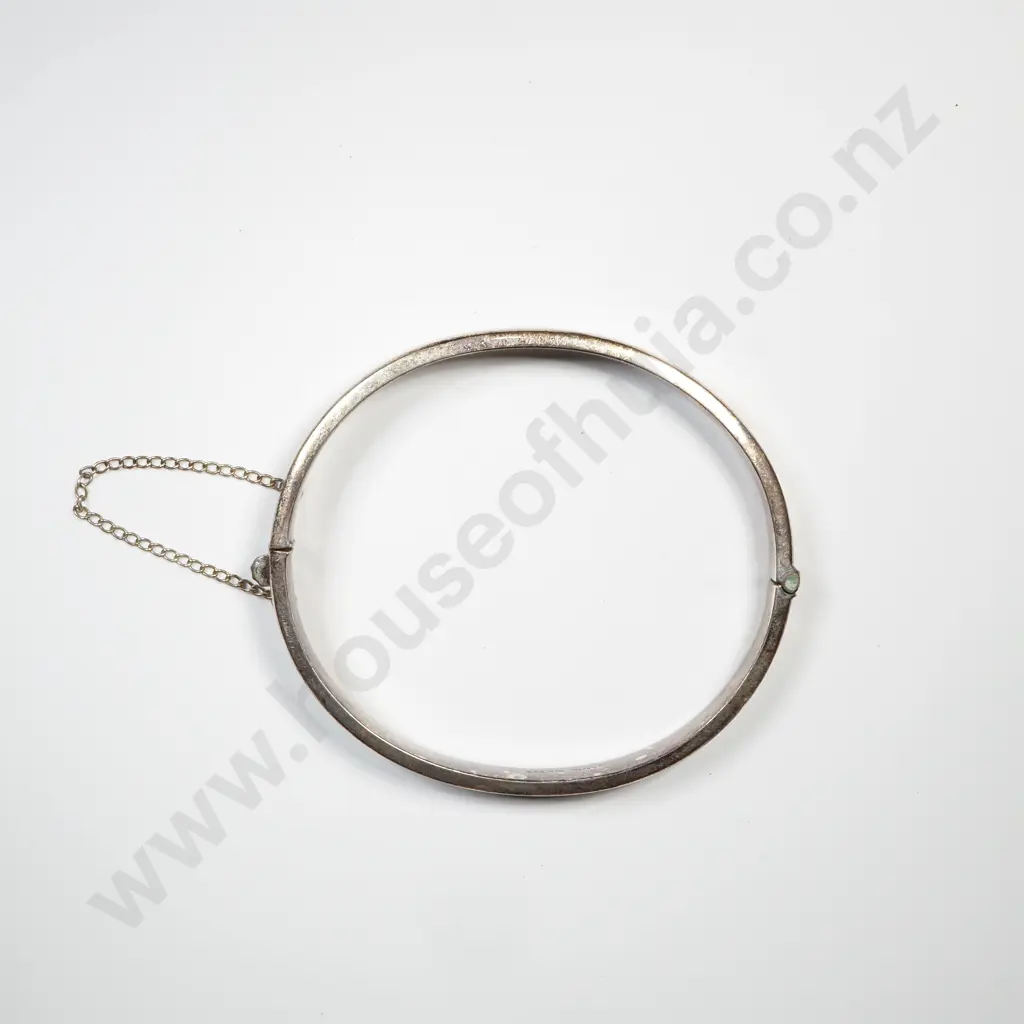Sterling Silver Snap Bangle Image 1++