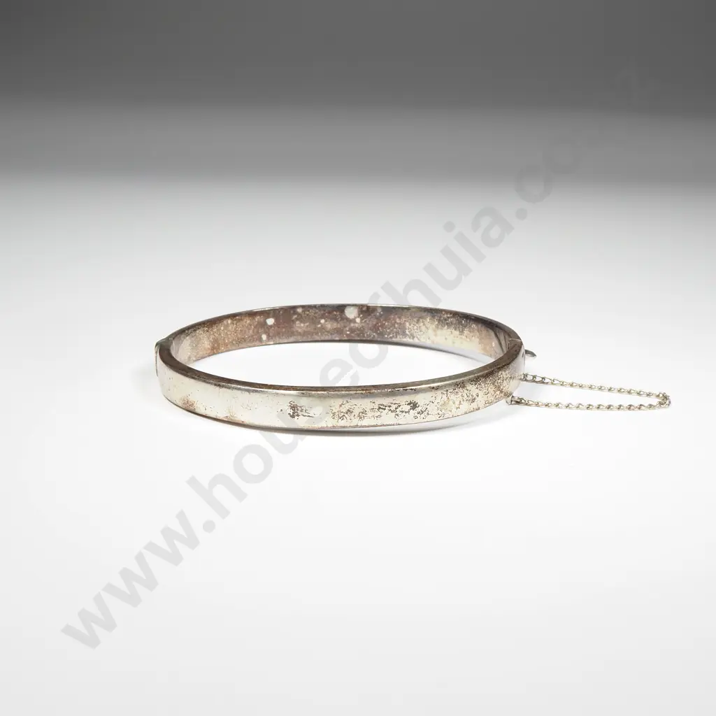 Sterling Silver Snap Bangle Image 1++