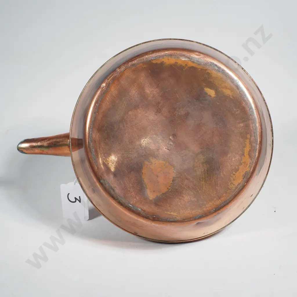 Vintage Copper & Brass Kettle w China Handle Image 1++