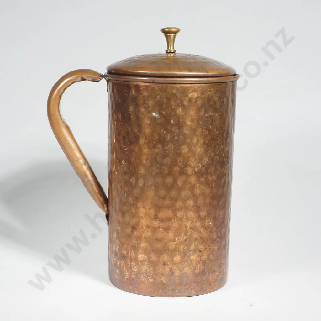 Antique Hammer Copper Lidded Jug ( Unmarked) Image 1++