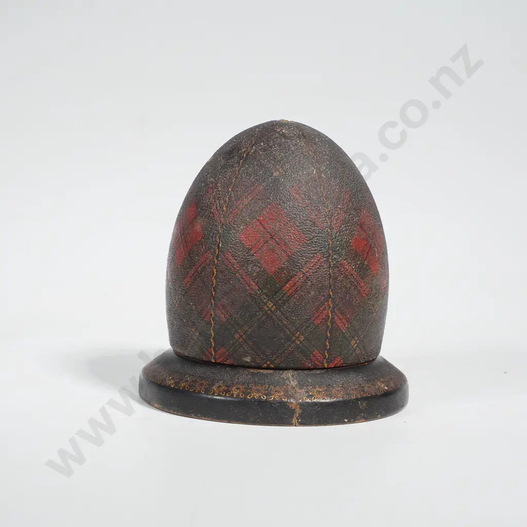 Mauchline McGregor Tartan Ware Egg Beehive Vesta Holder with Dome Lid Image 1++