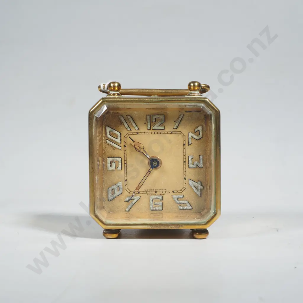 Art Deco Swiss Dimier Freres & Cie ( DF& Co) Travel Alarm Clock Image 1++
