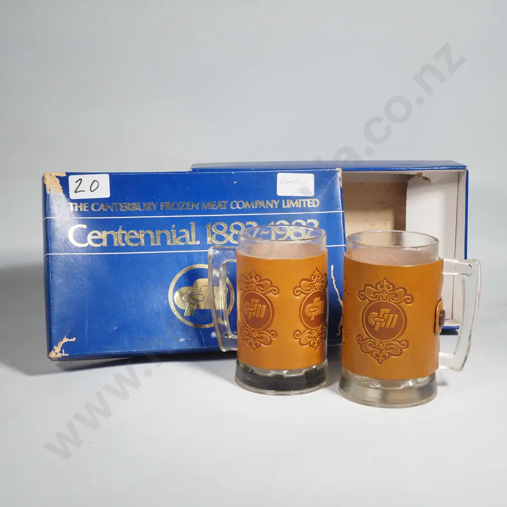 Canterbury Frozen Meat Co Ltd Centennial Tankards - Boxed Image 1++
