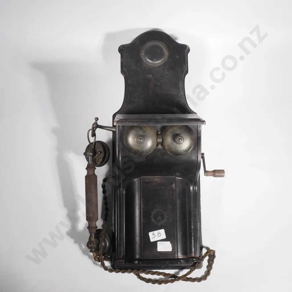 L.M. Ericsson Fiddleback Wall Phone - Circa 1925 Image 1++