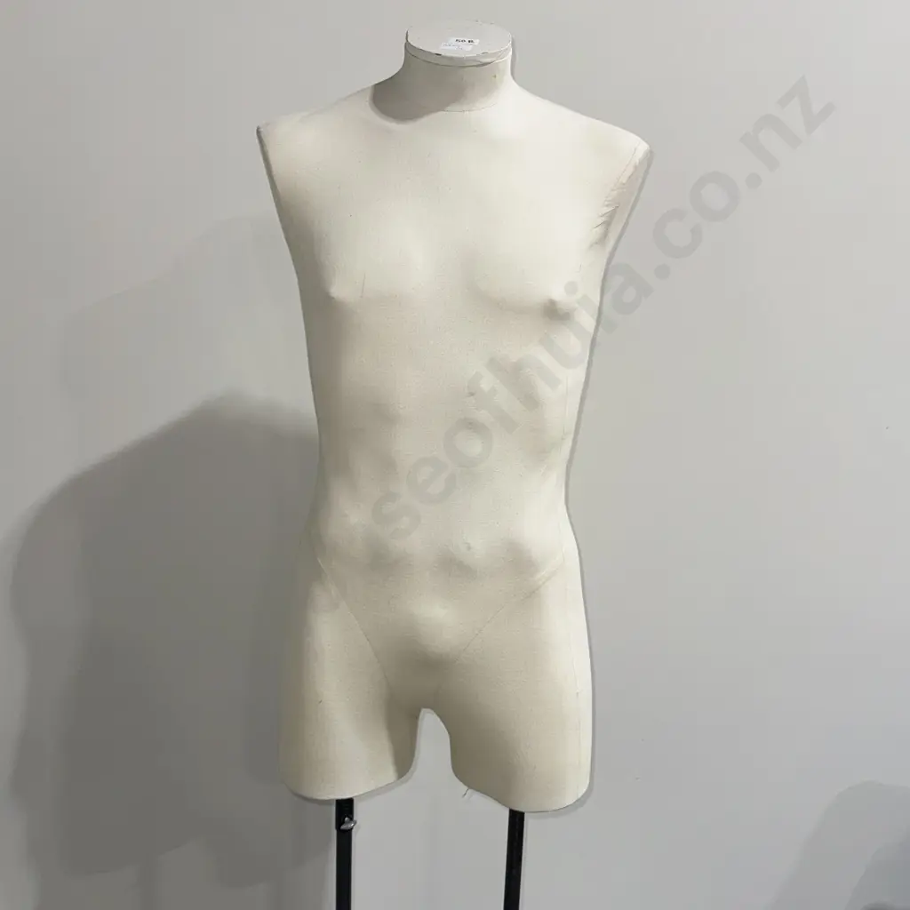 Male Torso Mannequin on Double Pole Stand (Adustable) Image 1++
