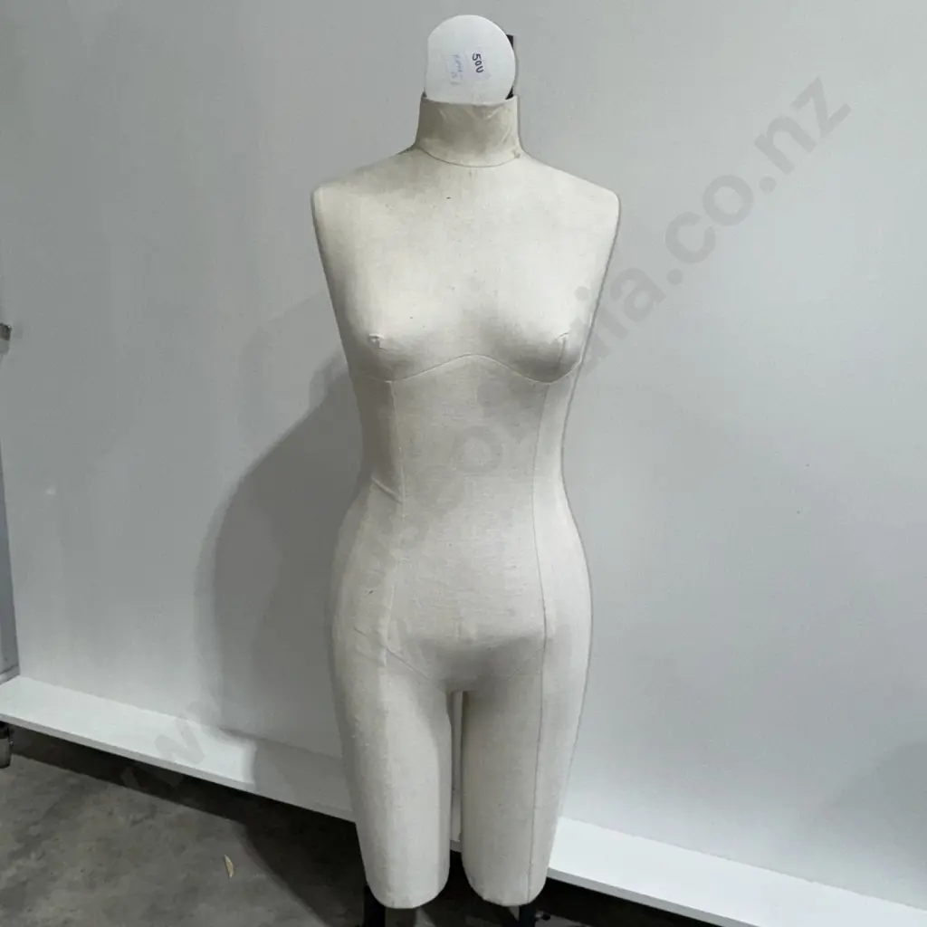 Single Three Quarter Body Female Mannequin on Double  Pole Stand (Adjustable) Image 1++
