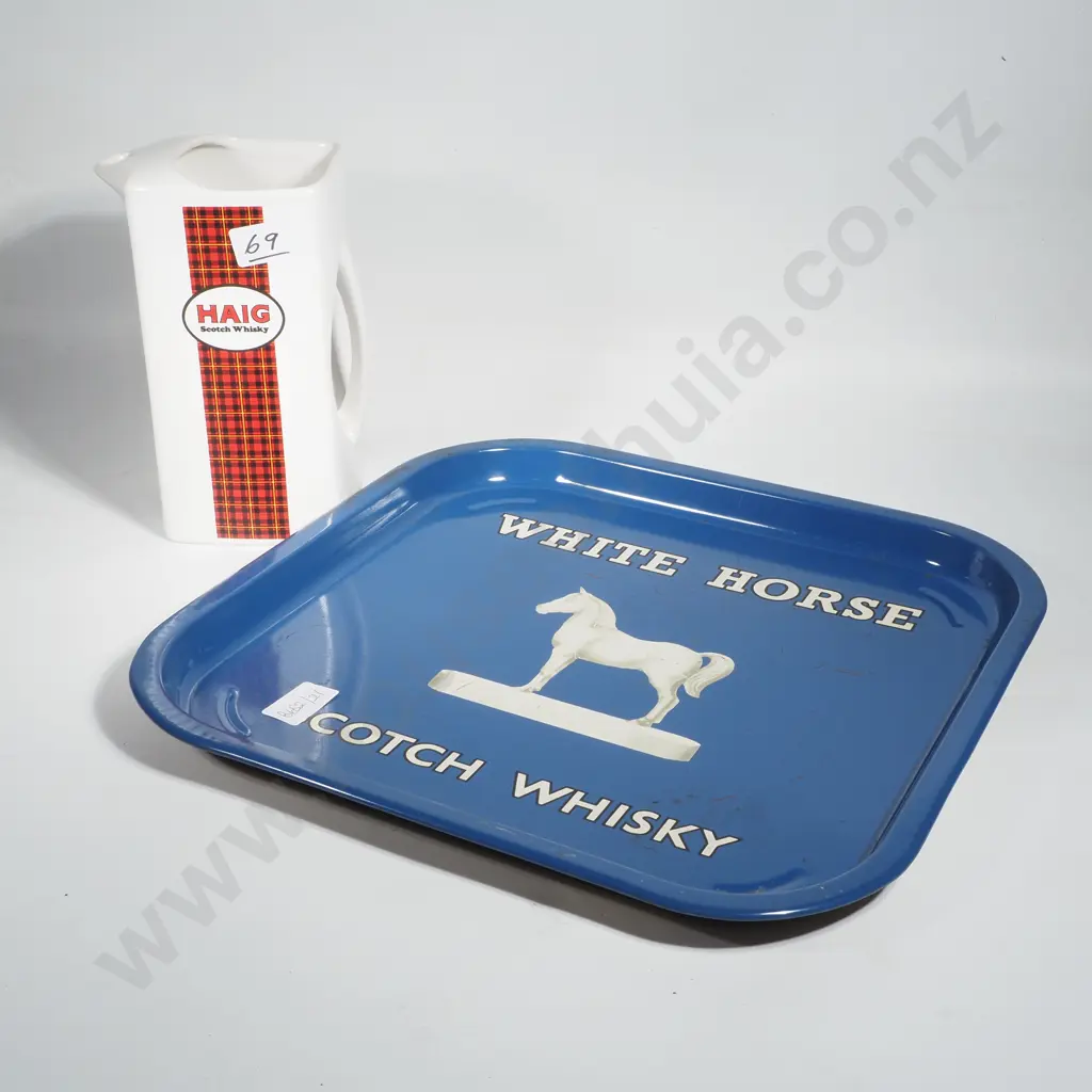 Square White Horse Scotch Whisky Advertising Tray Image 1++