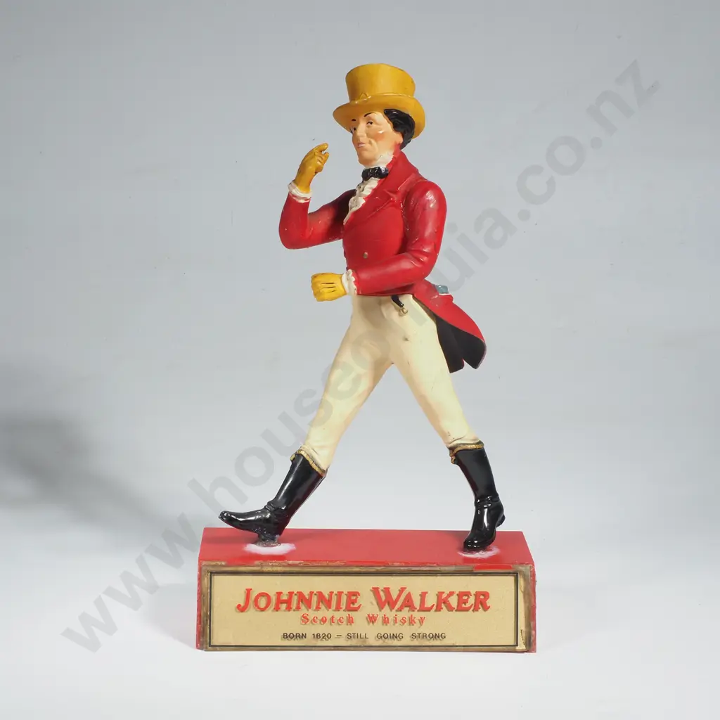 Vintage Plastice Johnnie Walker 'Striding Man' Advertising Figurine w Slogan 'Born 1820 -Still Going Strong' Image 1++