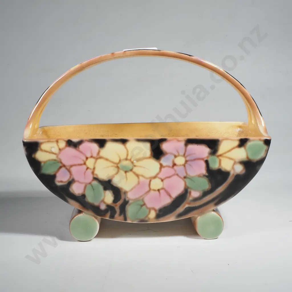 Art Deco Falconware Pottery Basket - a/f Image 1++