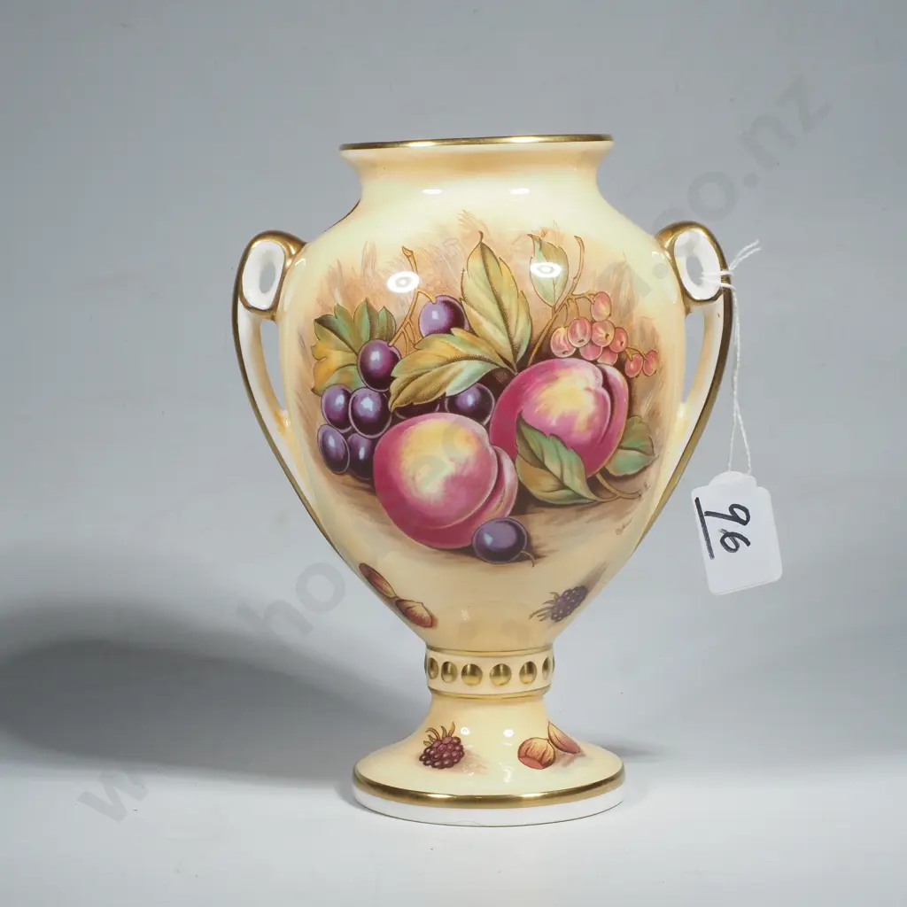 Aynsley Orchard Gold Twin Handled Urn & Signed D Jones Image 1++