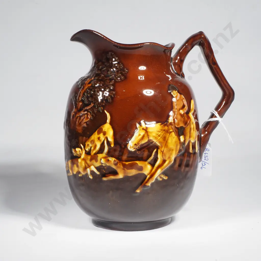 Antique Royal Doulton Hunting Scene Whiskey Jug Image 1++