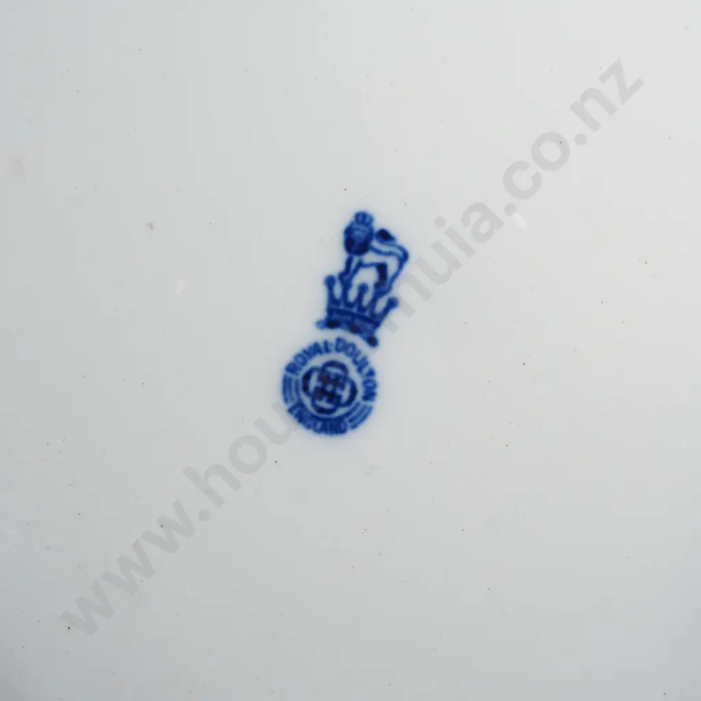 Vintage Royal Doulton Blue & White Robbie Burns Cabinet Plate Image 1++