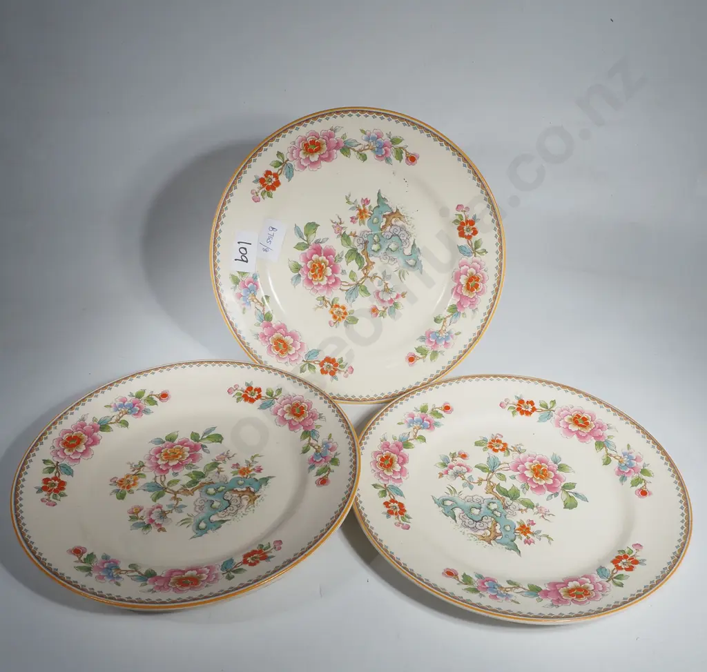 Four Vintage Adams Plates in the 'Chinese Tree' Pattern Image 1++