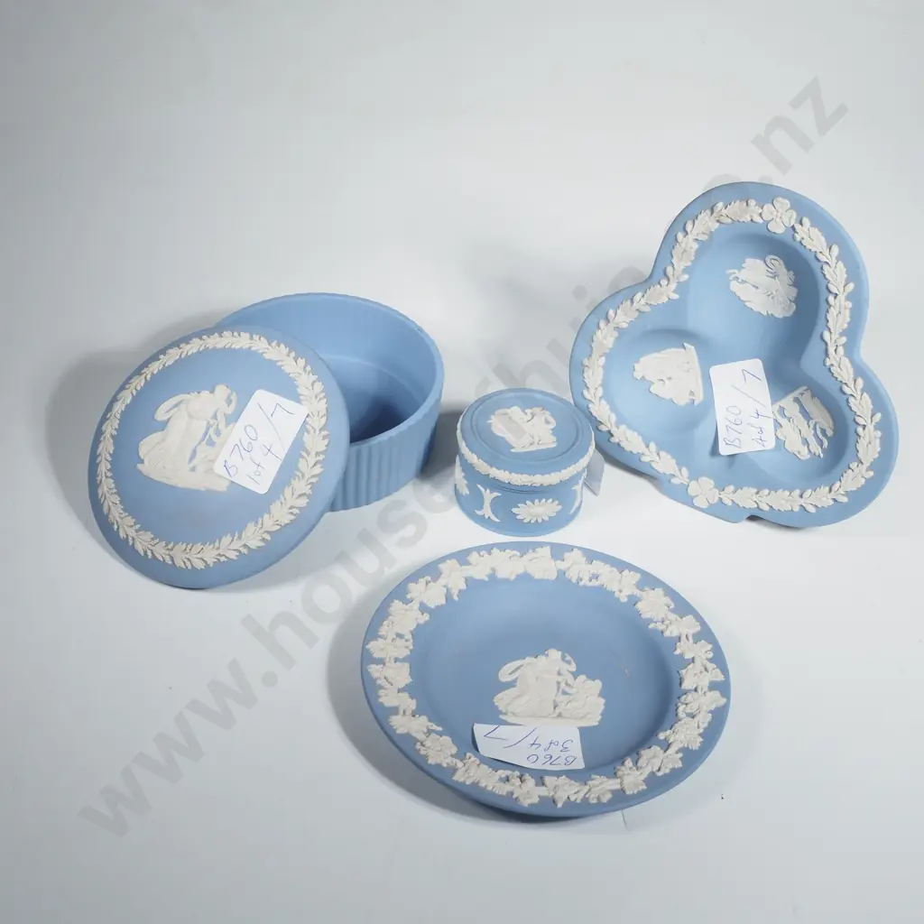 Vintage Wedgwood Blue & White Jasperware Items Image 1++