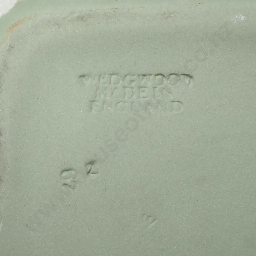 Green Wedgwood Square Trinket Box Featuring Classical Figures in Bas Relief Image 1++