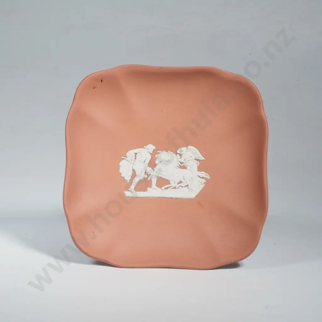Square Wedgwood Terracotta Pin Dish w Chariot & Figures Image 1++