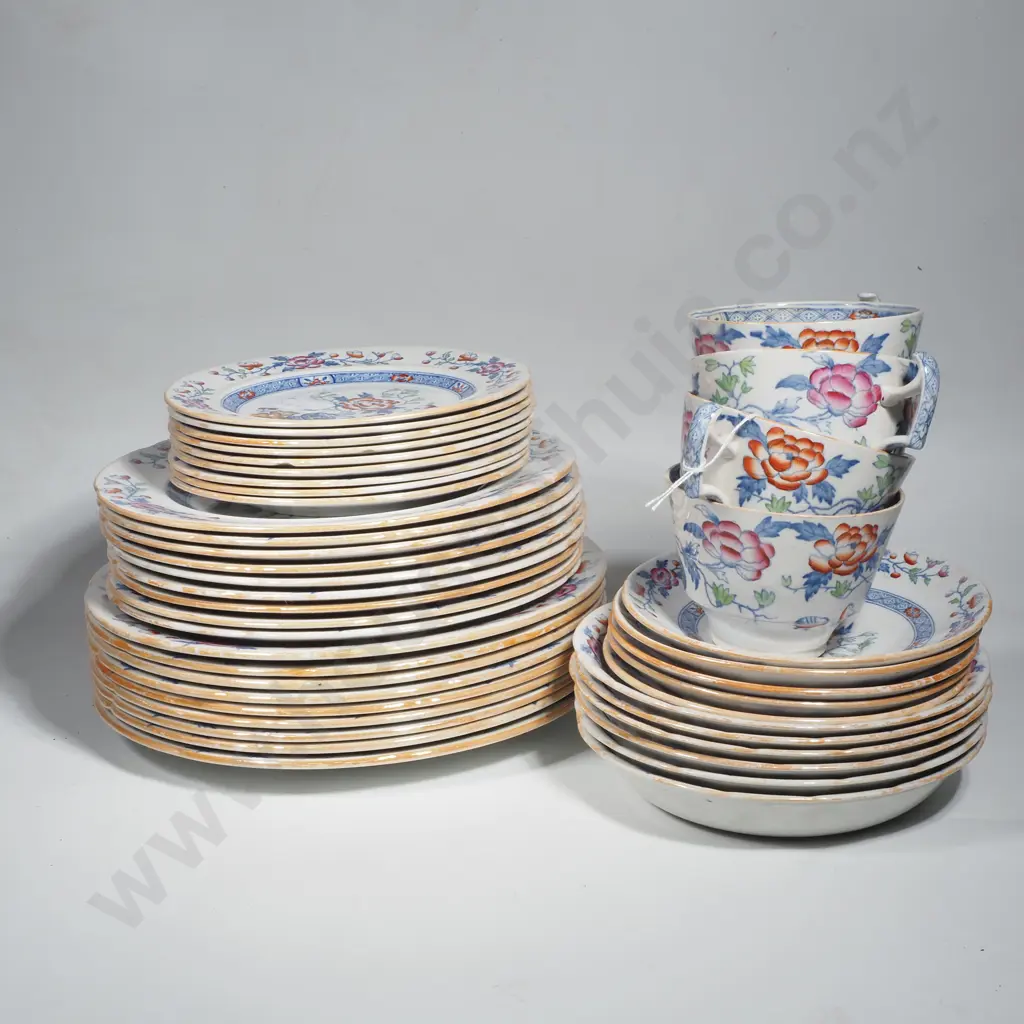 Mason's Ironstone 'Peony' Pattern Part Dinner Set Image 1++
