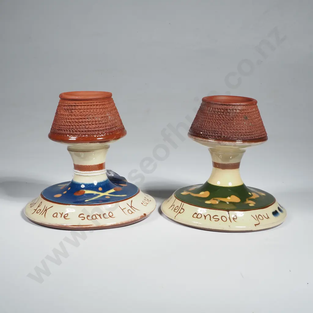 Two Torquay Ware Match Strikers w Mottos Image 1++