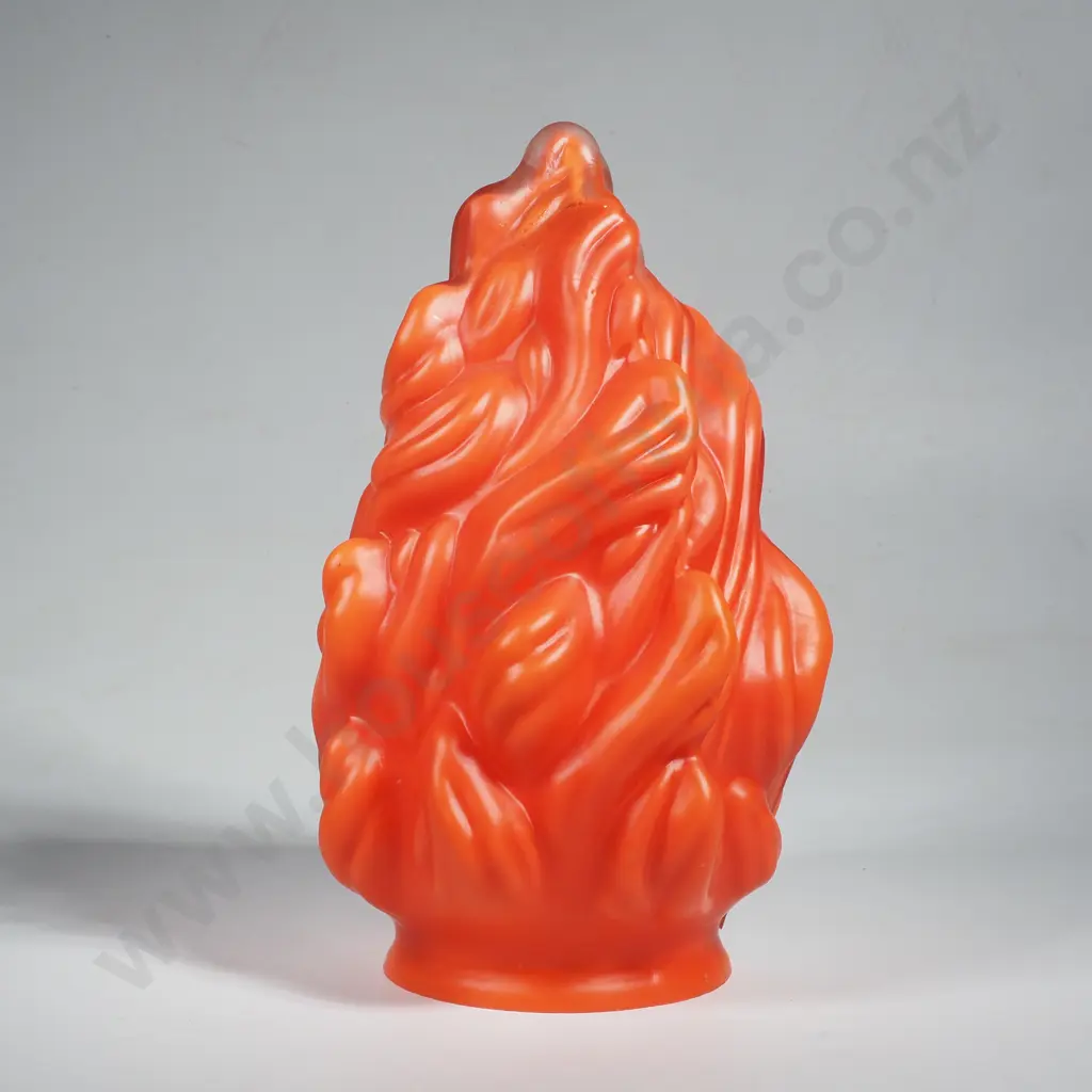 Antique Orange Lamp Flame Antique Flame Shade A/F Image 1++
