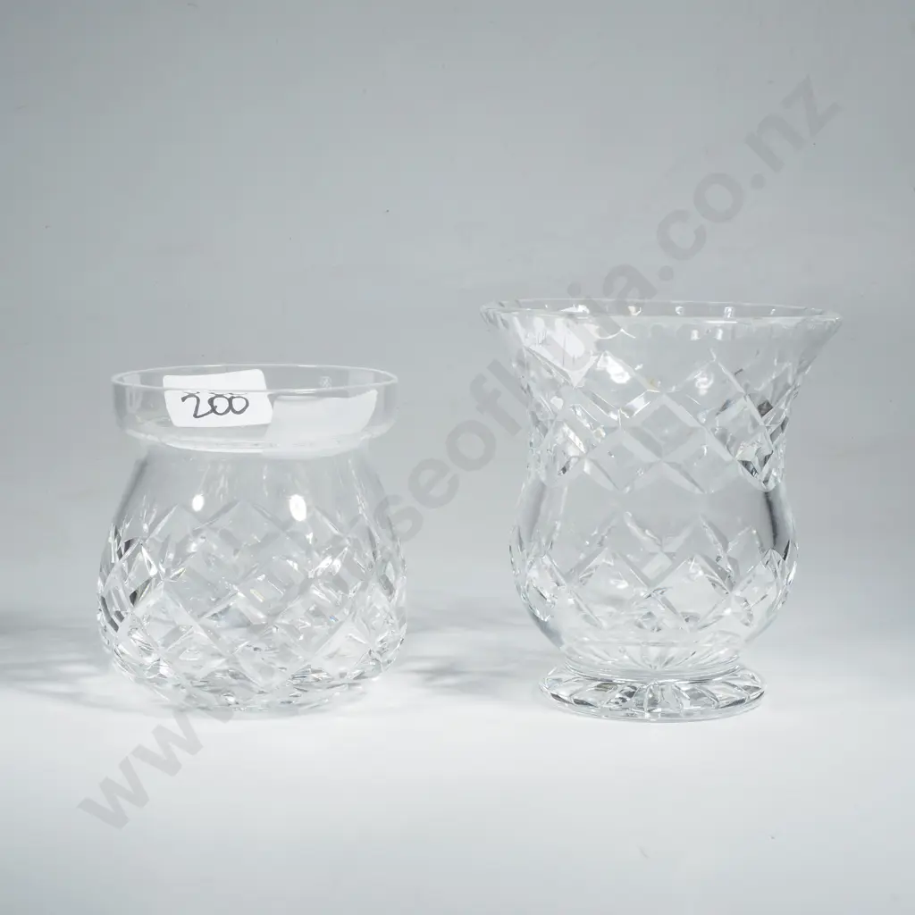 Vintage Cut Crystal Vase and Jar ( Jar Missing Lid ) Image 1++