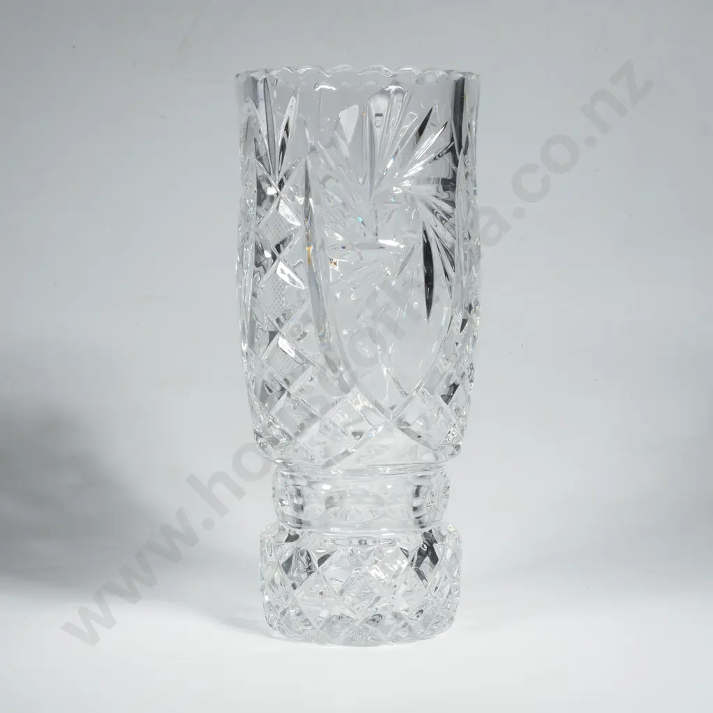 Vintage Heavily Cut Crystal Vase Image 1++
