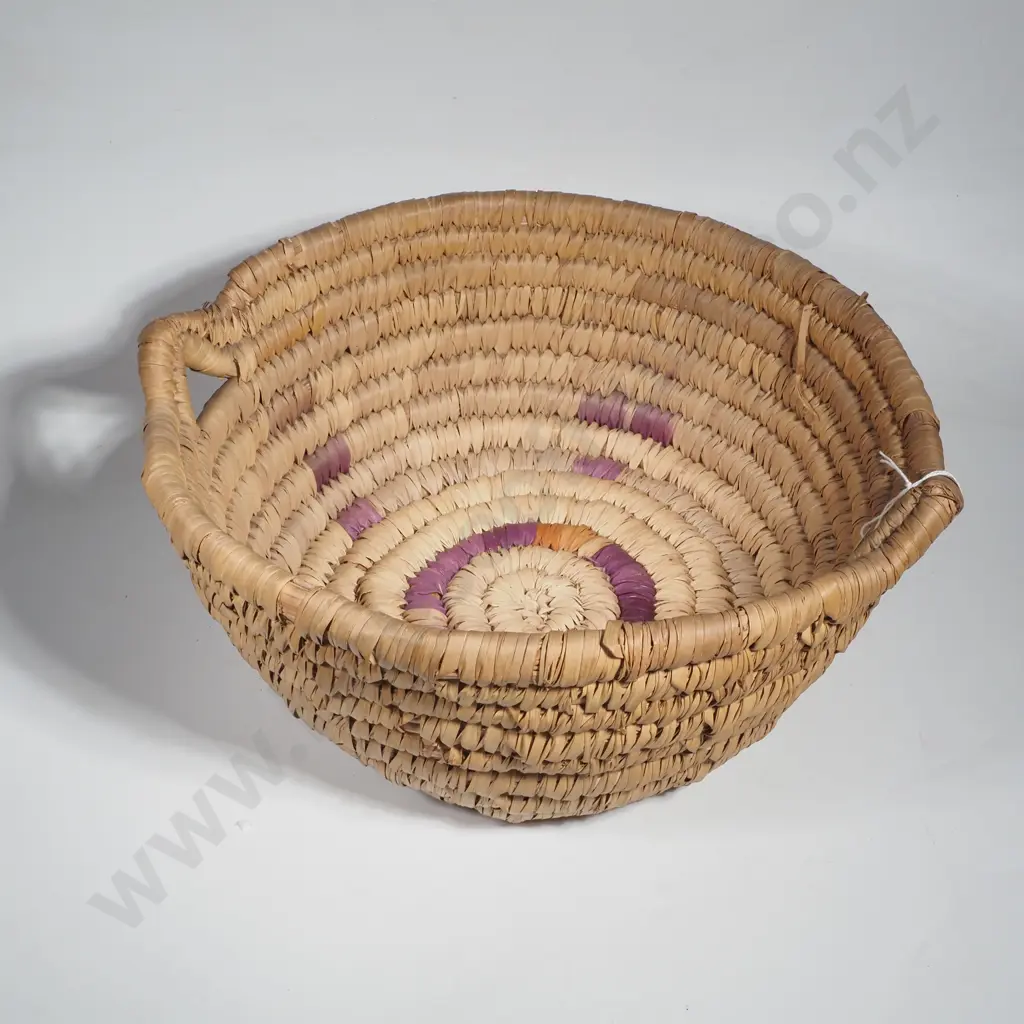 Vintage Hand Woven Basket Image 1++