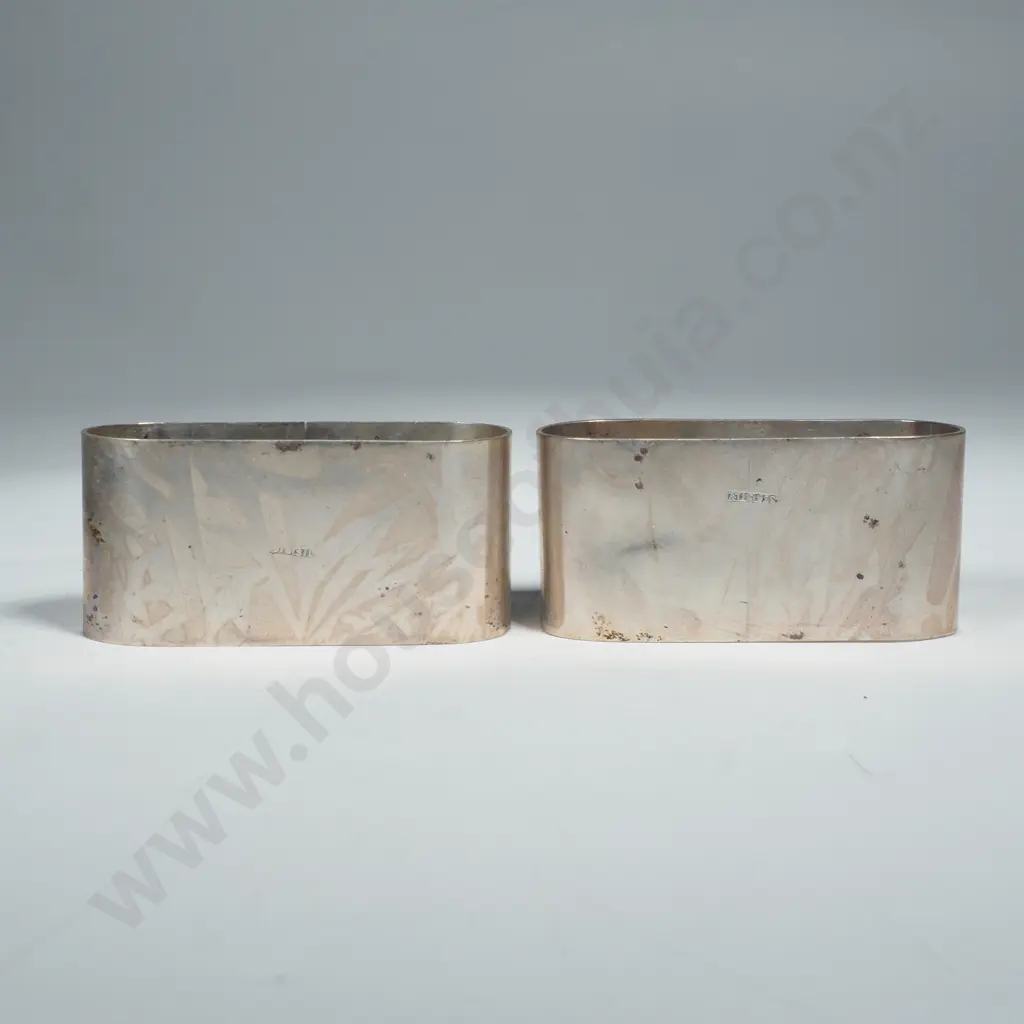 Two Sterling Silver Napkin Rings Image 1++