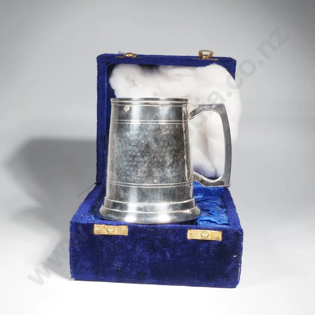Boxed Silver Plate One Pint Tankard Image 1++