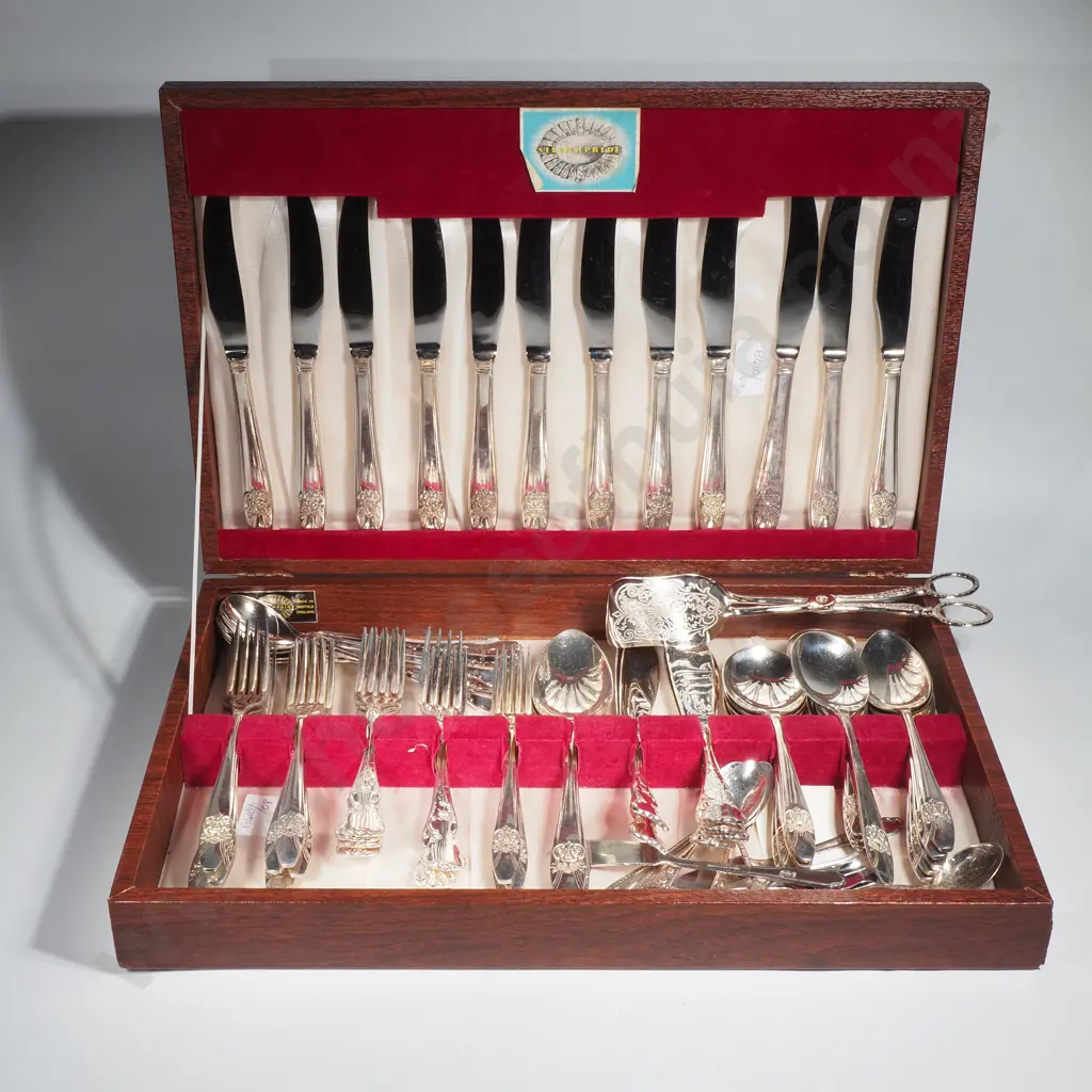 Cased Silver Plate Cutlery & a Napkin Ring - Variety of Styles Image 1++