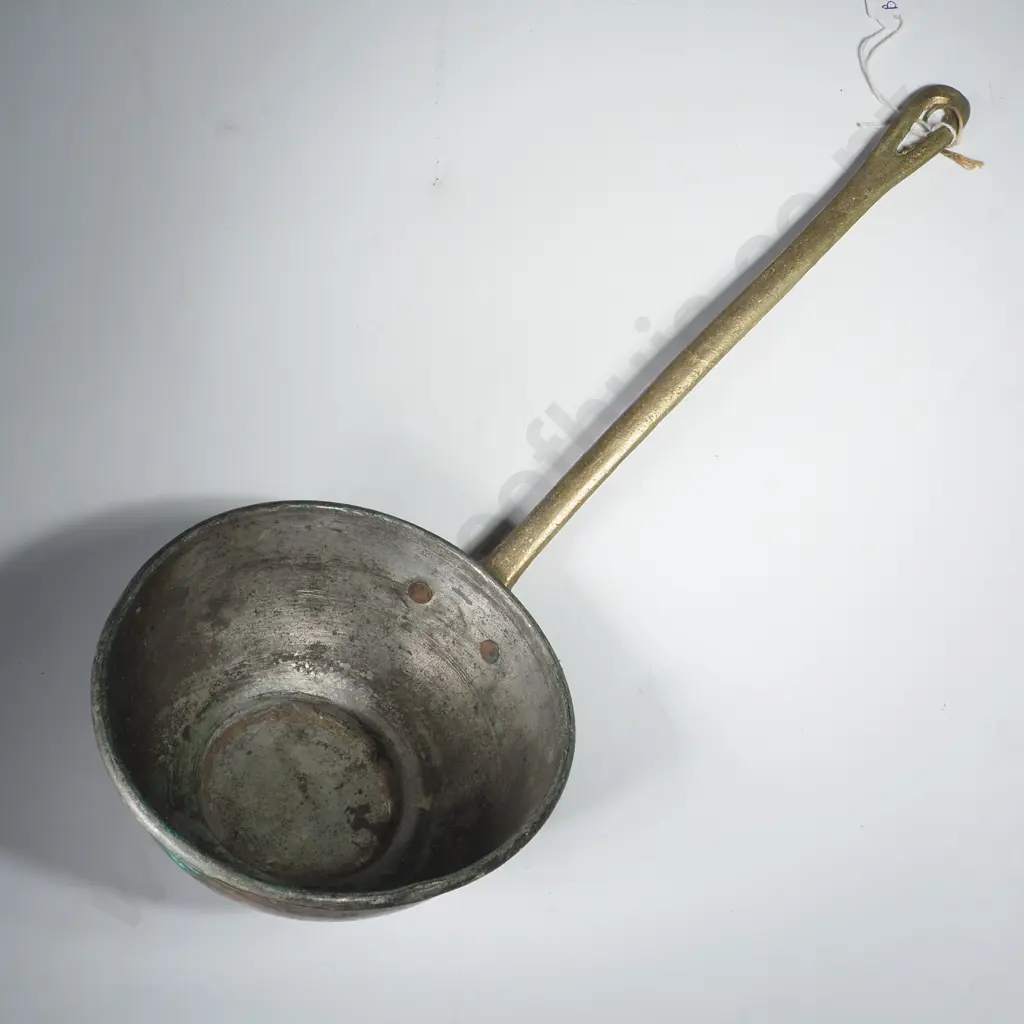 Vintage Copper Ladle Dipper w Brass Handle for Open Cooking Image 1++