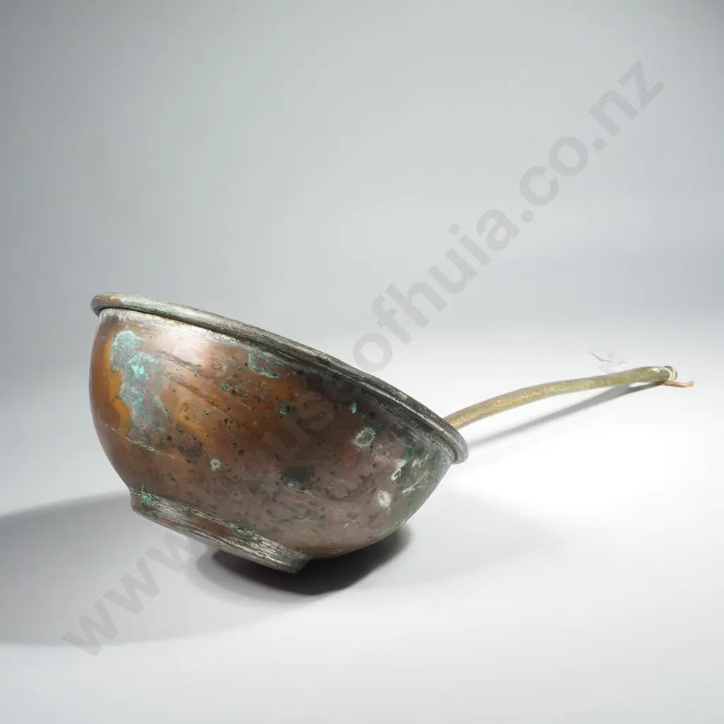 Vintage Copper Ladle Dipper w Brass Handle for Open Cooking Image 1++