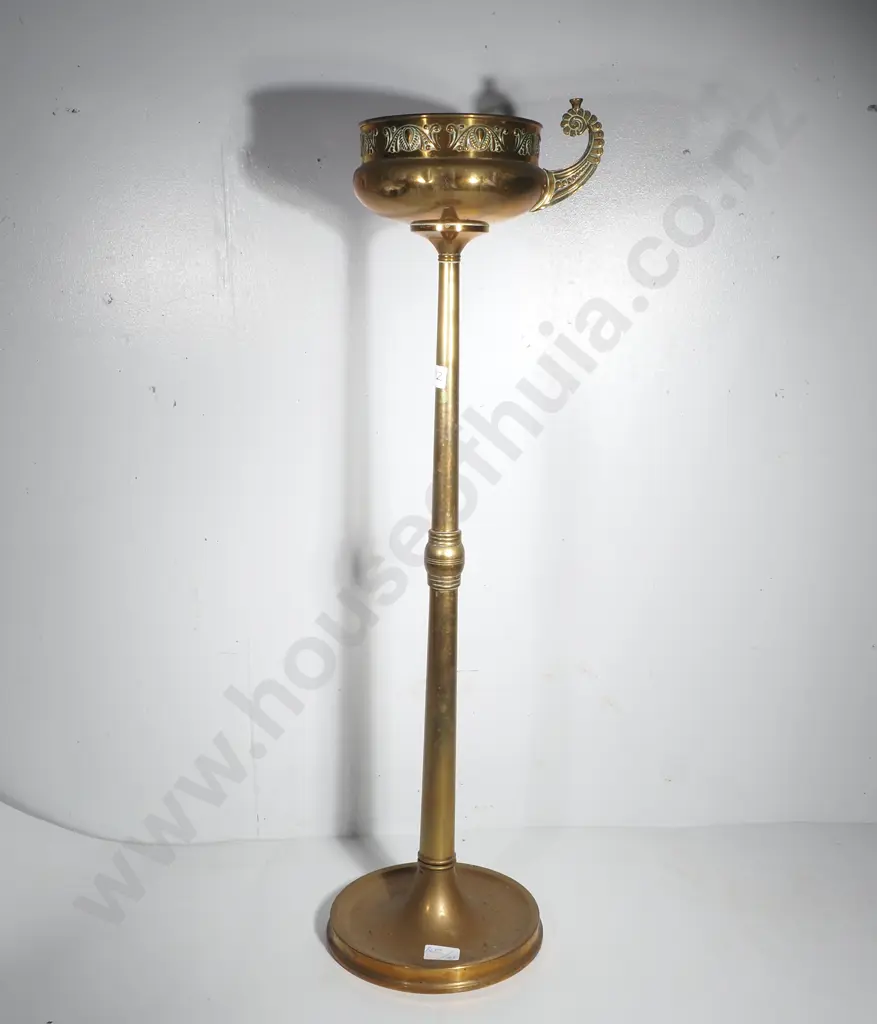 Antique Floor Standing Art Nouveau Brass Ashtray - KDM , Royal Daalderop, Holland Image 1++