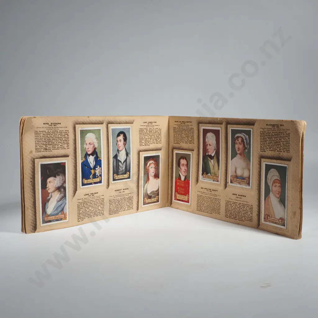 An Album of Celebrities of British History, Complete set of 50 Cards, Carreras Ltd. Image 1++