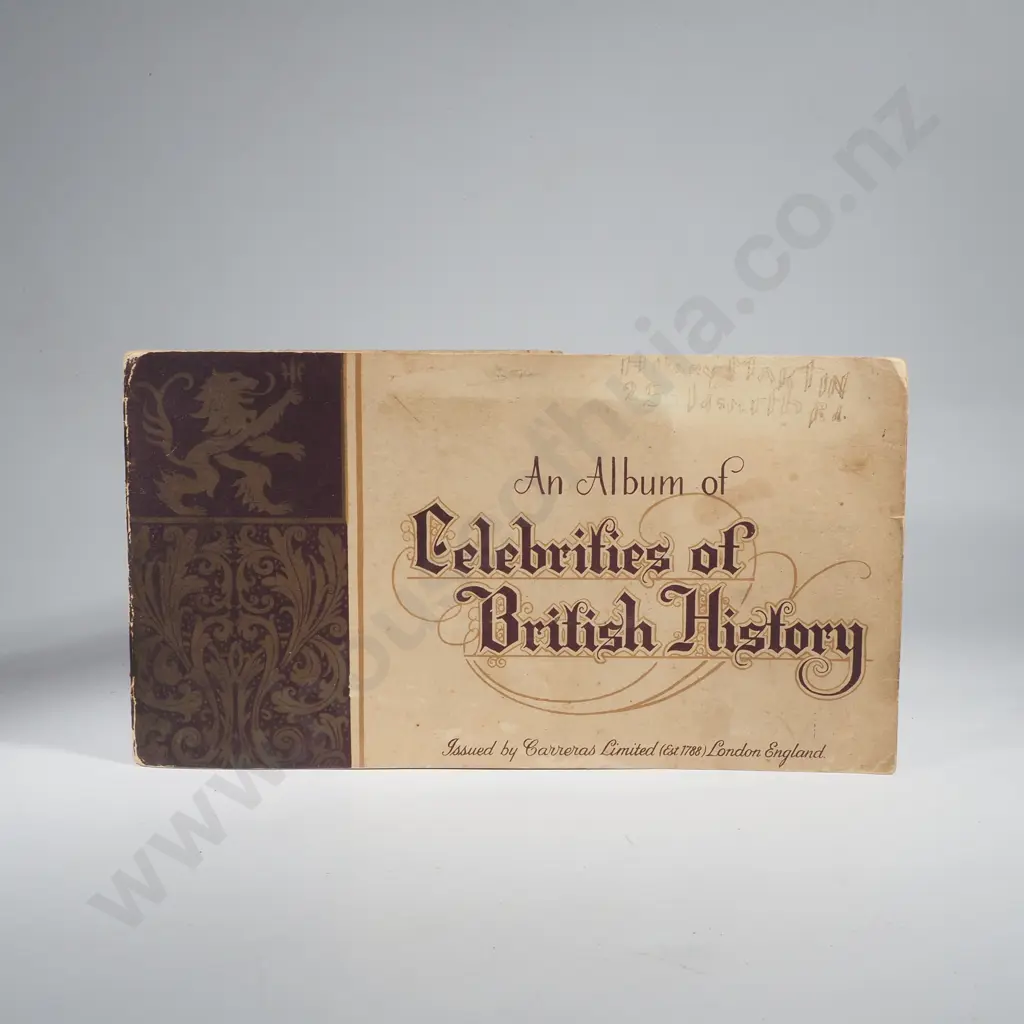 An Album of Celebrities of British History, Complete set of 50 Cards, Carreras Ltd. Image 1++