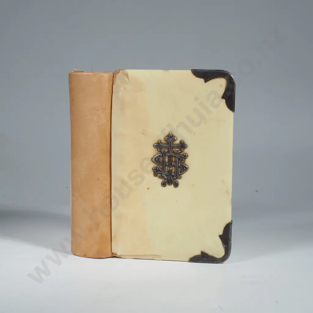 Sterling Silver Embellished English Prayer Book w Ivorex Cover (Cover A/F)  Image 1++