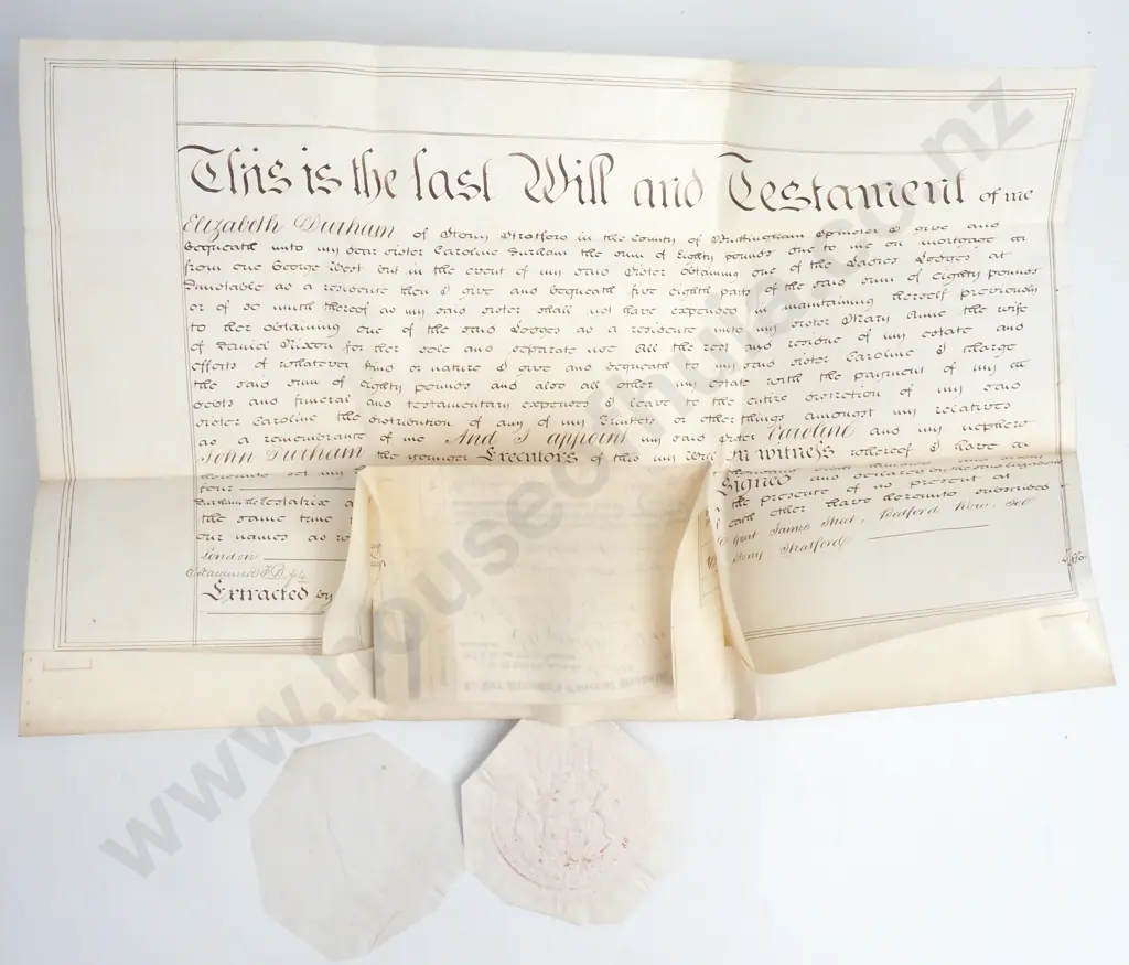 Probate of the Will - County of Buckingham - 1864 - Vellum Image 1++